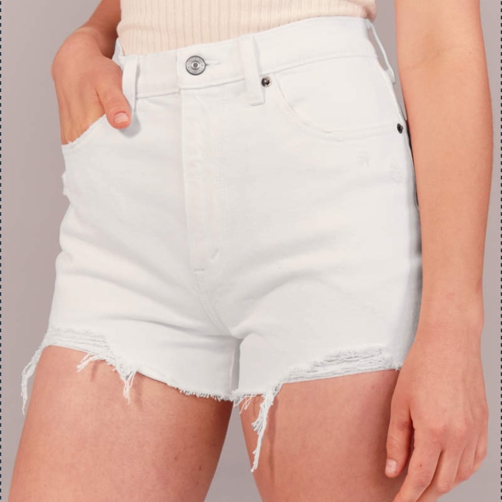 White Denim Shorts
